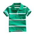 thumbnail image 2 of Odeerbi Camisas de Golf de Chicos Botón de Solapa A Rayas Camisas de Tenis de Manga Corta Uniforme Escolar, 2 of 5