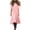 Pink, variant on Iyufng Women's Summer Dresses Waist-Cinched Short-Sleeve Flowy Maxi Dress