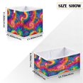 thumbnail image 2 of Foldable Fabric Storage Bin Home Cubes Clothing Organizer Bins Large Collapsible Box Basket for Home Organizer Colorful Tie-dye with Swirling, 2 of 7