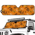 thumbnail image 2 of POLERO Orange Bicycle Pattern Windshield Sun Shade Sun Visor Heat Shield for Front Window Car Off-road Vehicle Accessories Keep Vehicle Cool, 2 of 7