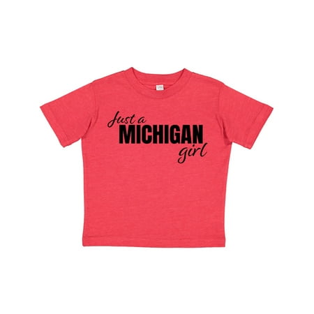 

Inktastic Just a Michigan Born and Raised Gift Toddler Toddler Girl T-Shirt