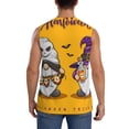 thumbnail image 4 of Lsque Cute Gnomes Halloween Print Men's Cotton Blend Sleeveless Muscle Shirts (S-3XL)- Moisture Wicking, Odor Protection, UPF 30+,Medium, 4 of 8