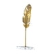 thumbnail image 3 of Escultura de hoja de metal, estatua de hoja, adorno de hoja, escultura abstracta para decoración del hogar Pluma 25.5cm, 3 of 9