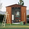 thumbnail image 1 of 6ft x 6ft Outdoor Metal Storage Shed with Metal Foundation ,With window, 1 of 8