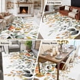 thumbnail image 5 of 6'x9' Area Rugs, Orange Green Eucalyptus Leaves Indoor Outdoor Area Rug for Living Room Bedroom, Fall Botanical Watercolor Washable Bathroom Rugs Kitchen Floor Carpet Mats Home Decor Aesthetic, 5 of 8