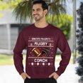 thumbnail image 3 of Christmas Sweatshirt, Santa's Favorite Rugby Coach Christmas Sweatshirt, Ugly Holiday Sweatshirt, Xmas Gift for Coaches & Mentors, 3 of 5