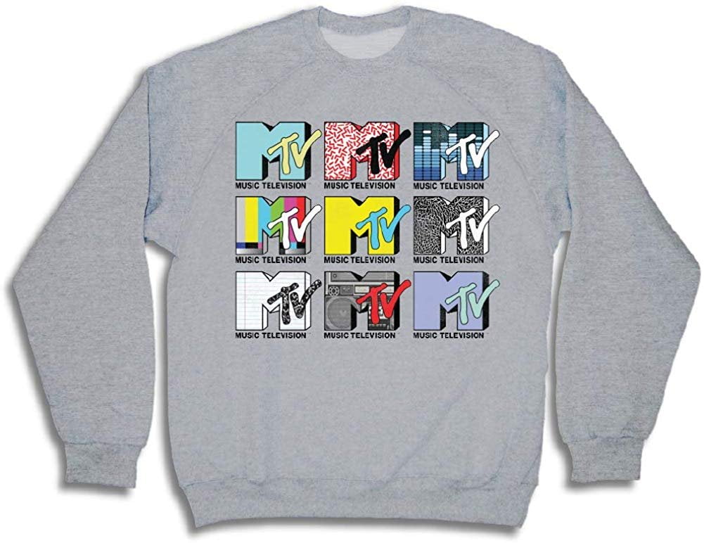 LICENSED MTV MUSIC TELEVISION PULLOVER HOODIE SIDE ZIPPERS WOMEN'S SZ M