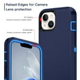 thumbnail image 2 of I-HONVA For iPhone 14 Plus Case,3-Layer Military Grade Drop Protection Anti-Slip Bumper Rugged Shockproof Dustproof Protection 6.7 inch Phone Case,Deep Blue, 2 of 7