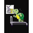 thumbnail image 2 of Women's Fun Turtle & Running Rabbit Graphic Tee - Casual Crew Neck Short Sleeve, Stretchy Polyester Blend, Machine Washable - Perfect for Summer, 2 of 6