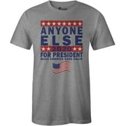 9 Crowns Tees Mens Anyone Else for President Funny Sarcastic T-Shirt-Navy-3XL