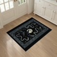 thumbnail image 3 of ODIKA 3'x5' Washable Throw Rug Stain Resistant, Low Profile, Non-Slip Gothic Snake Raven Vine Border Whimsical Mystical Whimsy Tattoo for Entryway, Kitchen, Mudroom, 3 of 7