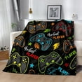 thumbnail image 5 of Bedding Gaming Blanket Super Soft Black Gift for Couch Sofa for Kids Boys Teens Video Game 50x40 in, 5 of 7