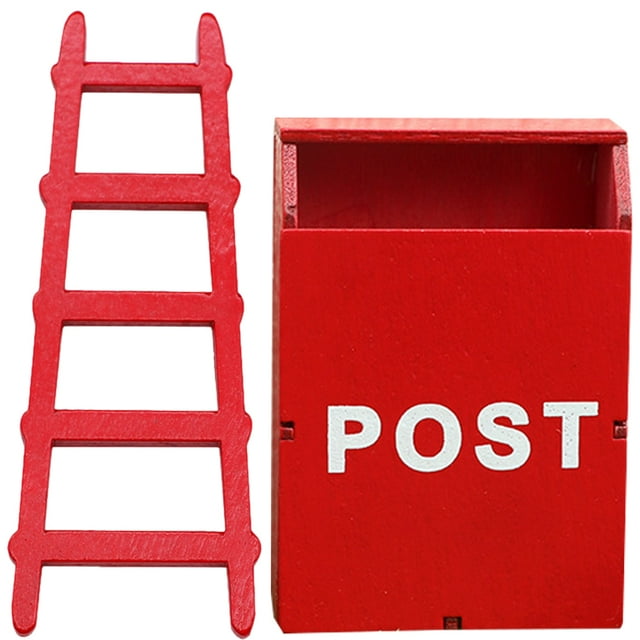 1 Set of Mini Ladder Model Mini House Mailbox Ornament Mini House Furniture Model Mini House Decor
