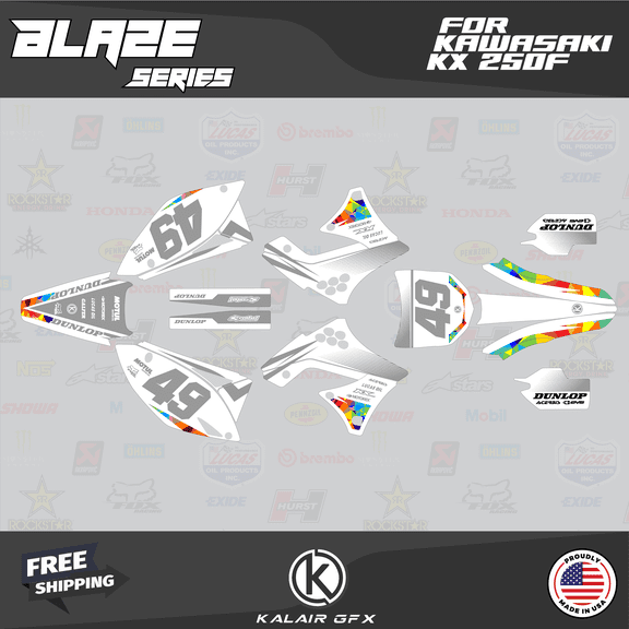 Kalair GFX Graphics Kit for Kawasaki KX250F (2009-2012) Blaze Series