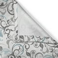 thumbnail image 3 of Ambesonne Floral Kitchen Curtains, Damask Antique Curls, 55"x45", Grey Pale Blue White, 3 of 3