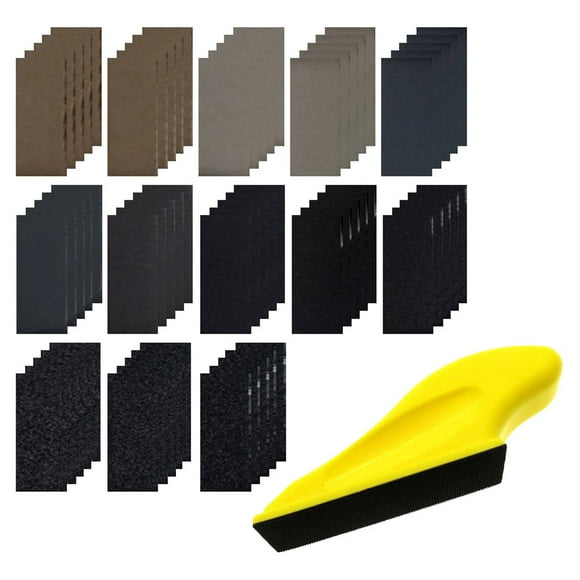 MYG Sandpaper Wet with Sanding Block Set for Sanding and Polishing