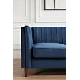 thumbnail image 4 of Uspridefurniture Plainfield Line Tufted Square Design Velvet Armchair, Blue, 4 of 5