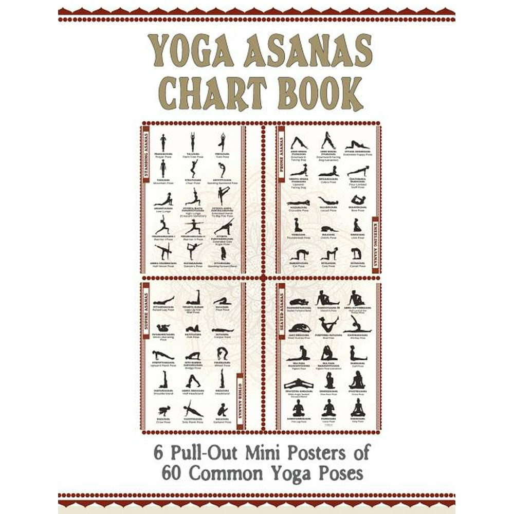 yoga asanas chart book lllustrated yoga pose chart with
