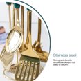 thumbnail image 2 of Onever 7PCS Nordic Style Stainless Steel Cookware Kitchenware stainless steel Sets Kitchen Tools Ceramic Handle Hook Up Storage Metal Shovel Spoon Set, 2 of 8