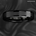 thumbnail image 3 of Tungsten Rings for Men Wedding Bands for Him 6mm Black Brushed Center, 3 of 3