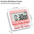 thumbnail image 5 of Skycarper Digital Kitchen Timer Large Digits Loud Alarm Magnetic Holder ON/OFF Switch for Cooking Game Exercise Office Pink, 5 of 8