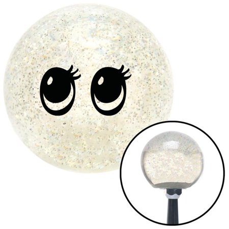 American Shifter Black Cute Eyes Clear Metal Flake Shift Knob with M16 x 1.5 Insert Shifter Auto