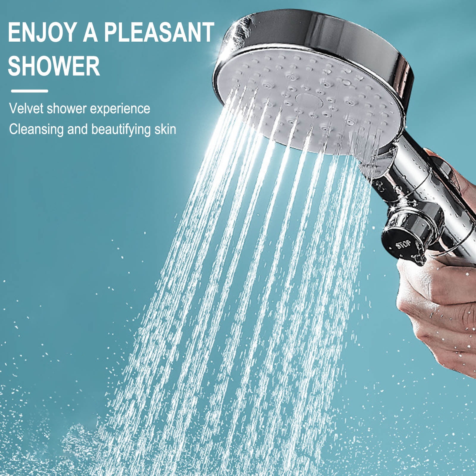 RuiJiao Modern Rain Shower Head, High Pressure, Detachable, Anti-Drop, Self-Cleaning, Booster Nozzle