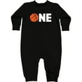 thumbnail image 2 of Inktastic One Basketball First Birthday Baby Fleece Romper, 2 of 4