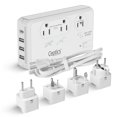 thumbnail image 1 of Convertidor de voltaje Ceptics de 220 V a 110 V con enchufes tipo C, E/F, G, I, 1 of 9