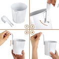 thumbnail image 5 of Juego de 6 macetas colgantes de metal para interior con gancho extraíble para decoración de jardinería, color blanco, 5 of 5
