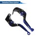 thumbnail image 5 of Palancas de freno y embrague cortas y largas para Honda CBR600RR 07-16, palanca de freno ajustable de motocicleta, aleación de aluminio, mango negro con extremo azul, 5 of 6