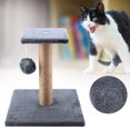thumbnail image 4 of Rascador hecho a mano para gatos y gatitos, rascador con cuerda de sisal, juguete para escalar (gris), 4 of 5