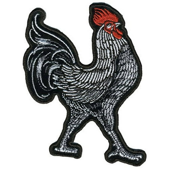 Rooster, Officially Licensed Original Artwork, Iron-on / Saw-on, Backpack Rayon Patch - 3" x 4"