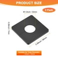 thumbnail image 3 of Uxcell 2-Pack Wall Split Flange, ABS Square Self-Adhesive Cover for 33mm/1.3in Dia Pipe [Black,7mm/0.28in H], 3 of 6