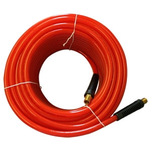 

Interstate Pneumatics HA36-100 Translucent Red PVC Hose 3/8 100 feet 300 PSI 4:1 Safety Factor