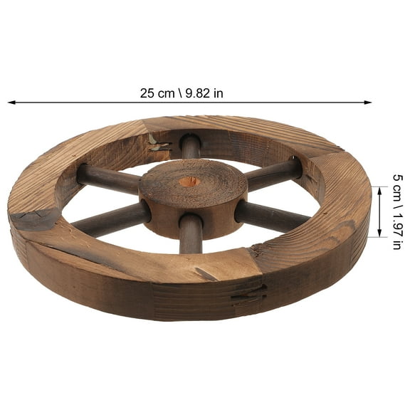 Stri 1Pc Wooden Wagon Wheel Decor Wall Hanging Decoration Home Garden Decor