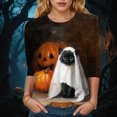 thumbnail image 2 of Godom Halloween Shirts for Women Funny Cute Graphic Tee 3/4 Length Sleeve Tunic Tops Halloween, 2 of 4