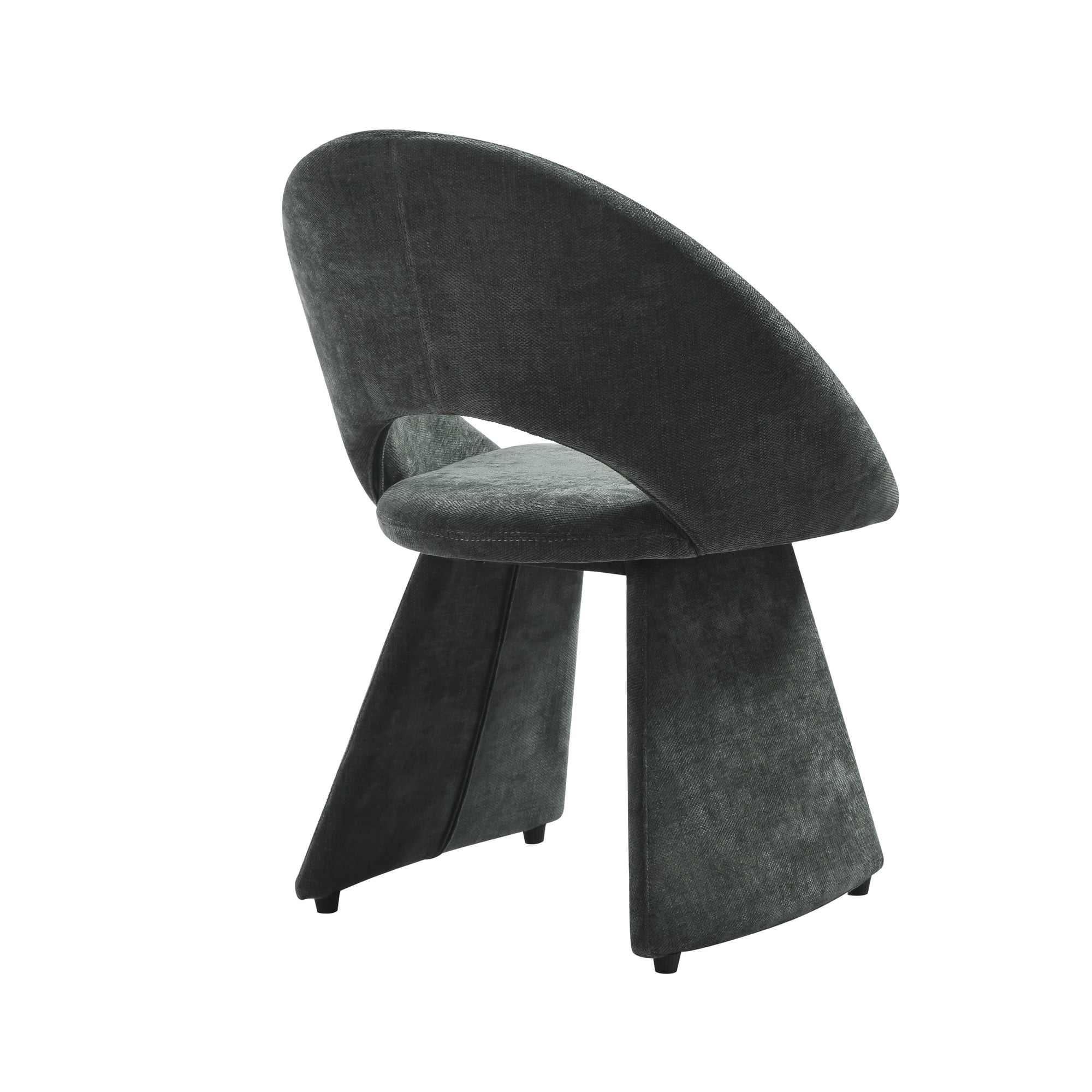 Angelina Modern Curved Back Forest Green Upholstered Dining Chair - Set of 6