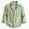 thumbnail image 4 of Fsmtpdam Mens Hawaiian Shirt Floral Button Down Collared Casual Long Sleeve Printed Boho Tops Vintage Relaxed Fit Lightweight Summer Beach Vacation Shirts, 4 of 5