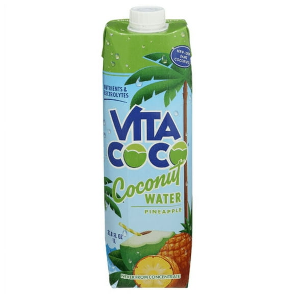 Vita Coco Pure Coconut Water with Pineapple 33.8 fl oz - Pack of 3