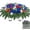 Blue, variant on Artificial Cemetery Flowers Artificial Flower Saddle for Outdoor Memorials – BlueHeadstone Decorations for Cemetery