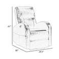 thumbnail image 5 of Rica 38 Inch Power Recliner Chair- Plush Brown Faux Leather- Foam Cushions, 5 of 6