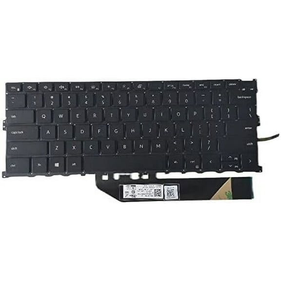 New US Black English Backlit Laptop Keyboard (Without palmrest) for Dell XPS 13-9300 9310 Light Backlight