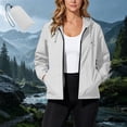 thumbnail image 3 of Perfectbot Women's Packable Hooded Windbreaker Light Zip Up Rain Jacket for Travel Daily Outdoor Activities, 3 of 8