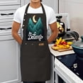 thumbnail image 4 of 2 Pack Adjustable Bib Apron Mountain Design 2 Pockets Stylish Cooking Apron for Men & Women, 4 of 6
