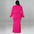 thumbnail image 4 of Ketyyh-chn99 Maxi Dress Plus Size Casual High-Low Dress Hot Pink,3XL, 4 of 5