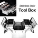 thumbnail image 2 of Caja de herramientas multifunción Bandeja de 3 compartimentos Espacio grande Almacenamiento de herramientas de mano de doble capa Caja de herramientas Pta Sunnimix Caja de herramientas portátil, 2 of 8