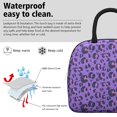 thumbnail image 3 of Insulated Lunch Bag for Women, Floral Print Oxford Fabric Lunch Box, Leakproof Thermal Cooler Tote for Work, School & Picnic, Leopard Animal Print, 3 of 5