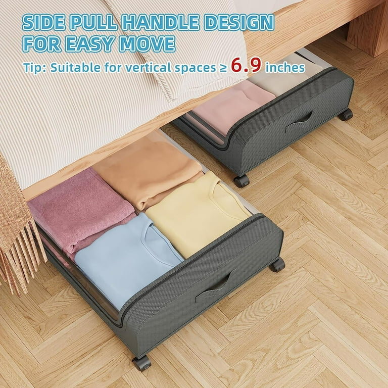 4 inch deals under bed storage