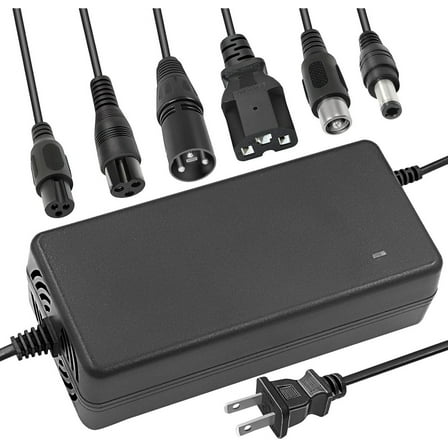 54.6V 2A Charger with 7 in 1 Plugs Output Heads, for 48V-54.6V Li-ion Battery